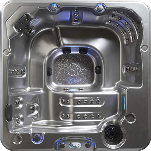 Essential Hot Tubs 50-Jet Solara Hot Tub, Seats 5-6, Black Winter Solstice Essential Hot Tubs 50-Jet Solara Hot Tub, Seats 5-6, Black Winter Solstice