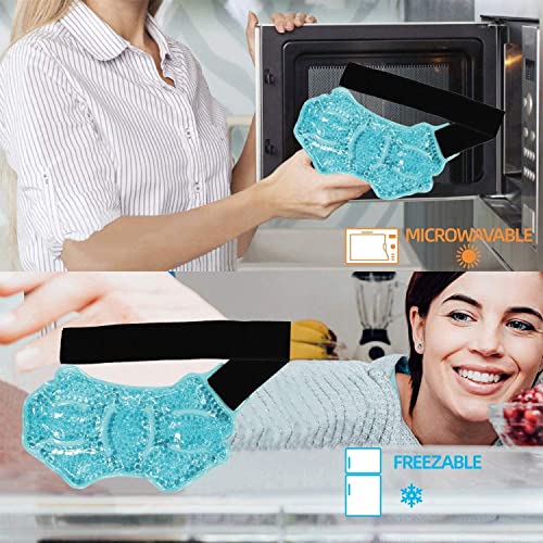 Ice Packs for Injuries Reusable, Ankle/sport Foot Ice Therapy Wrap, Hot Cold Ice Gel Pack with Adjustable Brace for Sprained Ankles, Plantar Fasciitis, and Swelling Feet, Microwaveable, Freezable