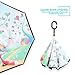 ZOMAKE Inverted Umbrella, Double Layer Reverse Umbrella Large Upside Down Umbrella with UV Protection, Windproof Inside Out Umbrella for Women with C-Shaped Handle