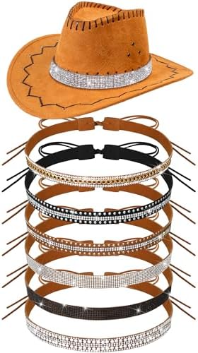 Amazon.com: nemokamai 10 PCS Cowboy Hat Bands for Men Women  display picture 1