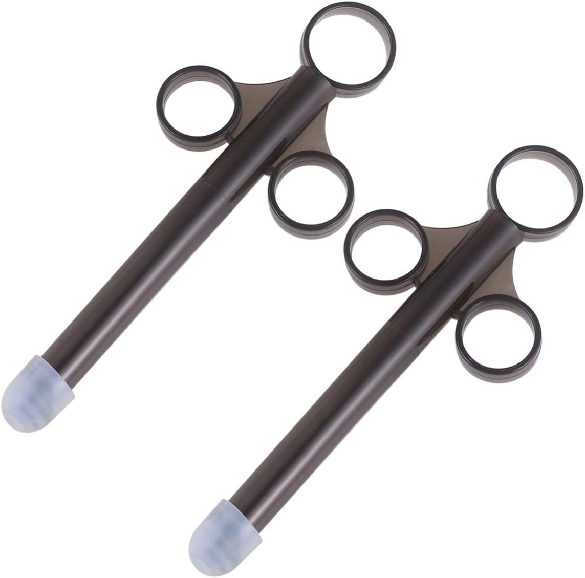 Dzxin Lube Applicator Syringes,2 Pcs Lube Applicator Launcher with Smooth Rounded Tip Personal Lubricant Applicator Injector Reusable Lubricant Tube Shooter(Black)