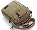 Men's Canvas Shoulder Messenger Rucksack Backpack School Travel Bag Satchel (Brown)(BP0040)
