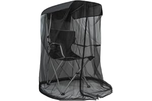 Vernijtrdy 63" H Mosquito Net for Outdoor Fishing Canopy Chair, Mosquito Netting with Zipper Opening Waterproof Roof for Camp