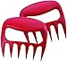 Bear Paws Meat Claws - The Original Meat Shredder Claws for Pulled Pork, USA Made - Easily Lift, Shred, Pull and Serve Pork, Chicken, Brisket and Turkey - Gift for Dad on Father's Day! (Red)