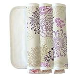 The Peanut Shell Burpeas Burp Cloth Set, Dahlia