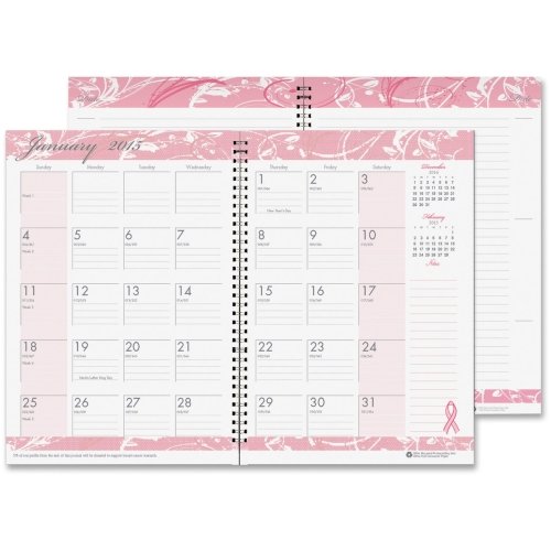 HOD5226 Breast Cancer Awareness Monthly Planner/Journal