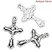 JGFinds Cross Crucifix Charm Pendants - 100 Pack, two sizes of 50 each, 1 1/8