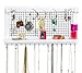 SoCal Buttercup White Jewelry Organizer with Removable Bracelet Rod from Wooden Wall Mounted Holder for Earrings Necklaces Bracelets and Other Accessories