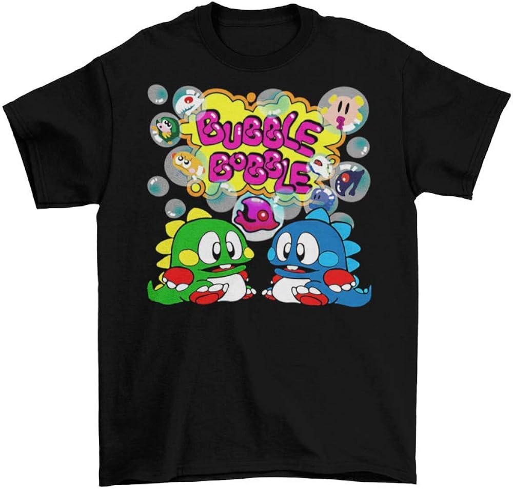 Bubble Bobble TShirt Unisex Adult Cotton Funny Sizes NES Retro 90's 8