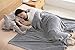 CHICVITA Gray Large Stuffed Elephant Toys Animals Plush Back with Blanket Toy