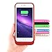 iPhone 6S Battery Case Kujian External Battery Backup Charger Case 3500mAh with Kickstand for iPhone 6/6S (Red)