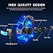 ahutoru Bluetooth Headphones V4.1 EDR Multi Point Connection HD Stereo Sweat proof Wireless Earbuds with Volume Control Mic and Soft Security Hooks - Blue