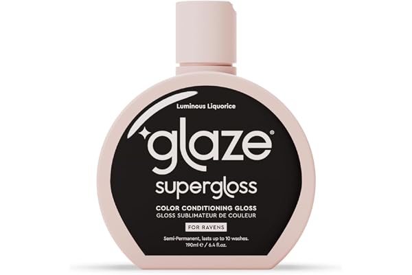 Glaze Super Gloss Colour Conditioning – Luminous Licorice for Natural Dark Brown to Black Hair – Rinse Out Semi-Permanent Hai