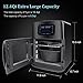 XL Air Fryer with Large Viewing Window, 12Qt Large Capacity, 6-Piece Set Programmable Air Oven with 12 Pre-set Settings, Electric Hot Air Deep Fryer with 6.3Qt Extra Large Capacity Fry Pan Inside - 1700W /110V