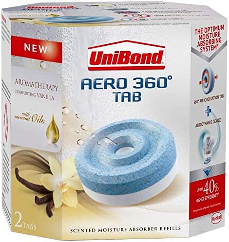 Unibond 2 X 360 Degree Moisture Absorber Vanilla Refill Twin Pack 450 g