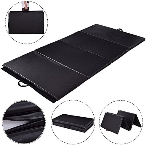 MAT EXPERT 4'x10'x2 Gymnastics Mat Thick Folding for Tumbling Exercise Gym Fitness Mat with Hook & Loop Fasteners