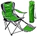 Outdoor Quad Camping Chair - Lightweight, Portable Folding Design - Adjustable Footrest, Cup Holder, Storage Carrying Bag – Durable Material, Steel Frame - by GigaTent