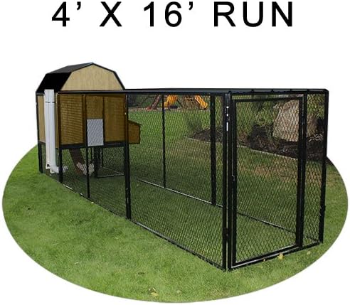 4' X 16' Run w/ 4' X 4' Modern Barn Coop (ULTIMATE PACKAGE)