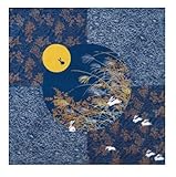 Furoshiki Wrapping Cloth Rabbit in the Moon Navy