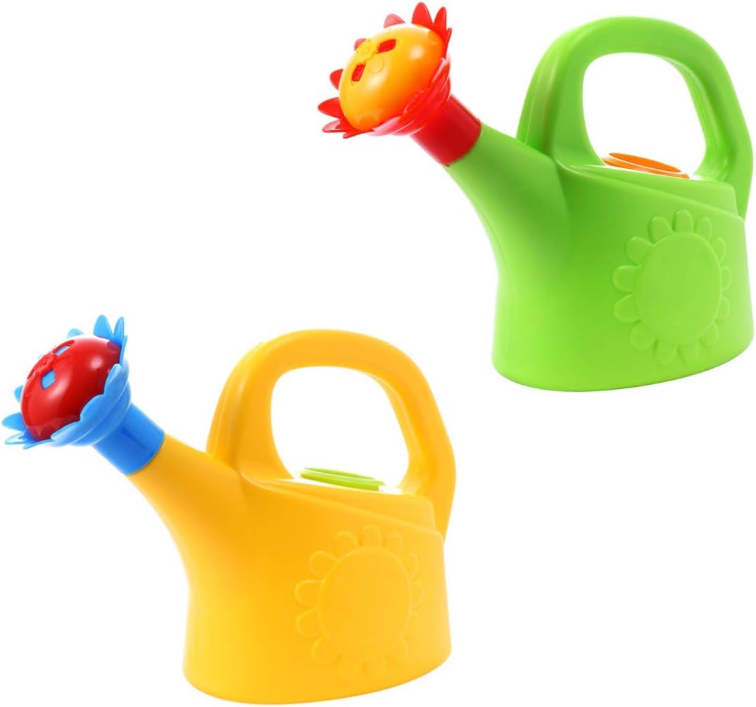 Toyvian 2PCS Watering Can Toys, Plastic Sand and Beach Toy Interesting Watering Can Toy Early Educational Toys Play House Toy for Children (Random Color)