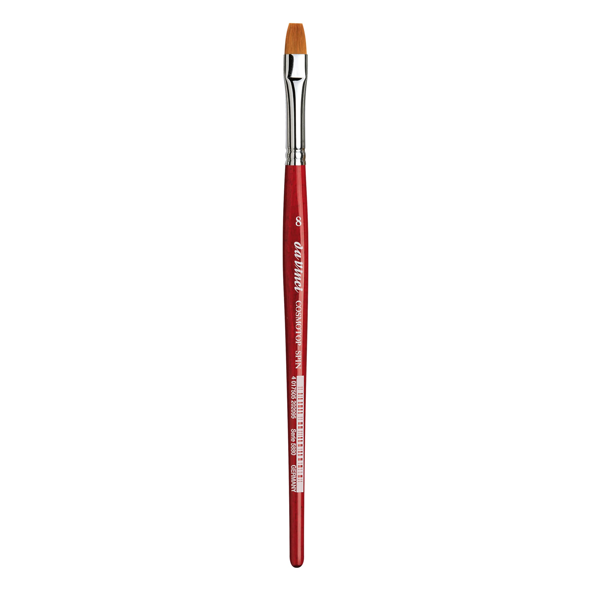 Da Vinci 5880 Series Water Colour Brush, Synthetic Fiber, Red, 19.5 x 0.82 x 30 cm