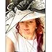 June's young Women Hats Summer Big Hat Wide Brim Top Flower(White/black)