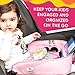 DMoose Kids Travel Tray, Toddler Car Seat Lap Activity Tray with Padded Comfort Base, Side Walls, Mesh Snack Pockets, Tablet Holder, Waterproof Car Seat, Stroller, Airplane Play and Learn Area (Black)