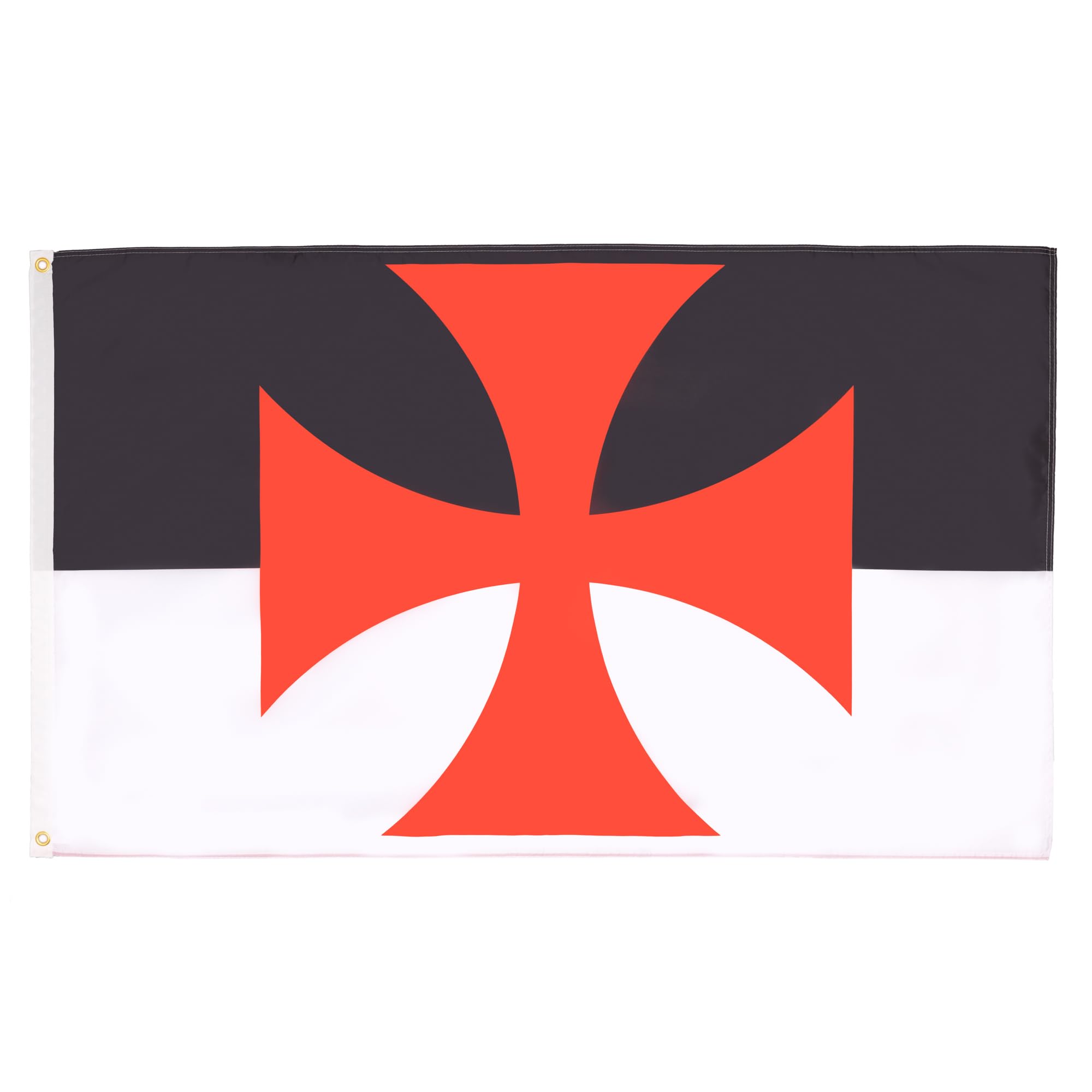 AZ FLAG - Templar Baussant Flag - 3x5 Ft - 100D Polyester Catholic Banner with Two Metal Grommets - Fade Resistant - Vivid Colors - 3' x 5' Feet - 150x90 Cm