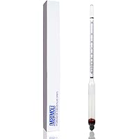 MEOMOU Hydrometer Alcohol Meter 0-200 Proof and Tralle Hydrometer for Distilling Moonshine, Distilled Spirits…