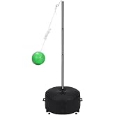 GADFISH Portable Tetherball Set with Ball and Rope, Adjustable Height Rack with Water Bag Base, Suitable for Playing in Indoor &amp; Outdoor, Playground, Backyard(Black)