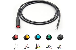 HUDAMZKY Ebike Extension Cable 2pin/3pin/4pin/5pin/6pin Julet Female/Male Single Head DIY Waterproof Line for Electric Motorbike Kit Light Throttle Ebrake Display