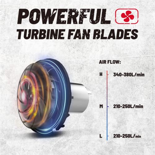 DongCheng 2000 W Heißluftpistolen 50-600 ℃ Variable Temperatureinstellungen,schnelle Erwärmung Heißluftpistole,9 Zubehörteilen zum Entfernen von Farbe, Schrumpffolie, Vinylfolie,DQB04-2000 (EA-03)