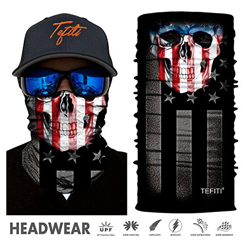 Tefiti stretchable face shield motorcycle mask sun uv guards bala…