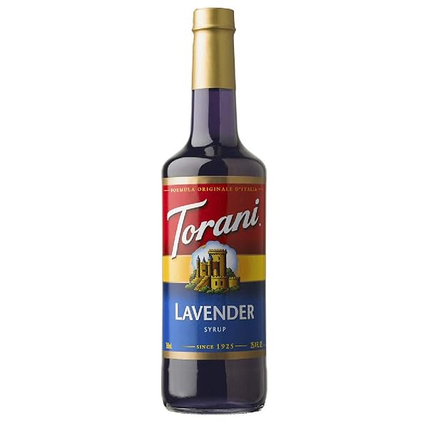 TORANI COFFEE SYRUP, LAVENDER FLAVORED SYRUP FOR DRINKS, 25.4 FL OZ