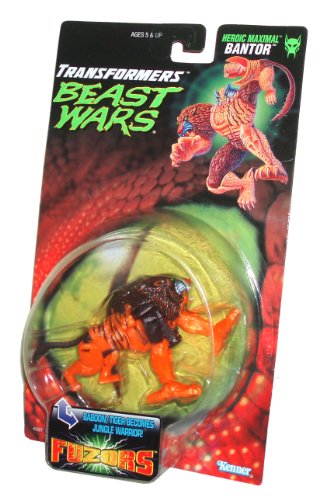 Transformers Year 1998 Beast Wars Fuzors Series 5 Inch Tall Action Figure - Heroic Maximal Jungle Warrior BANTOR (Baboon/Tiger)