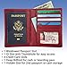 RFID Passport Wallet Travel Organizer - 2 Passport Holder - Slim Leather Bifold