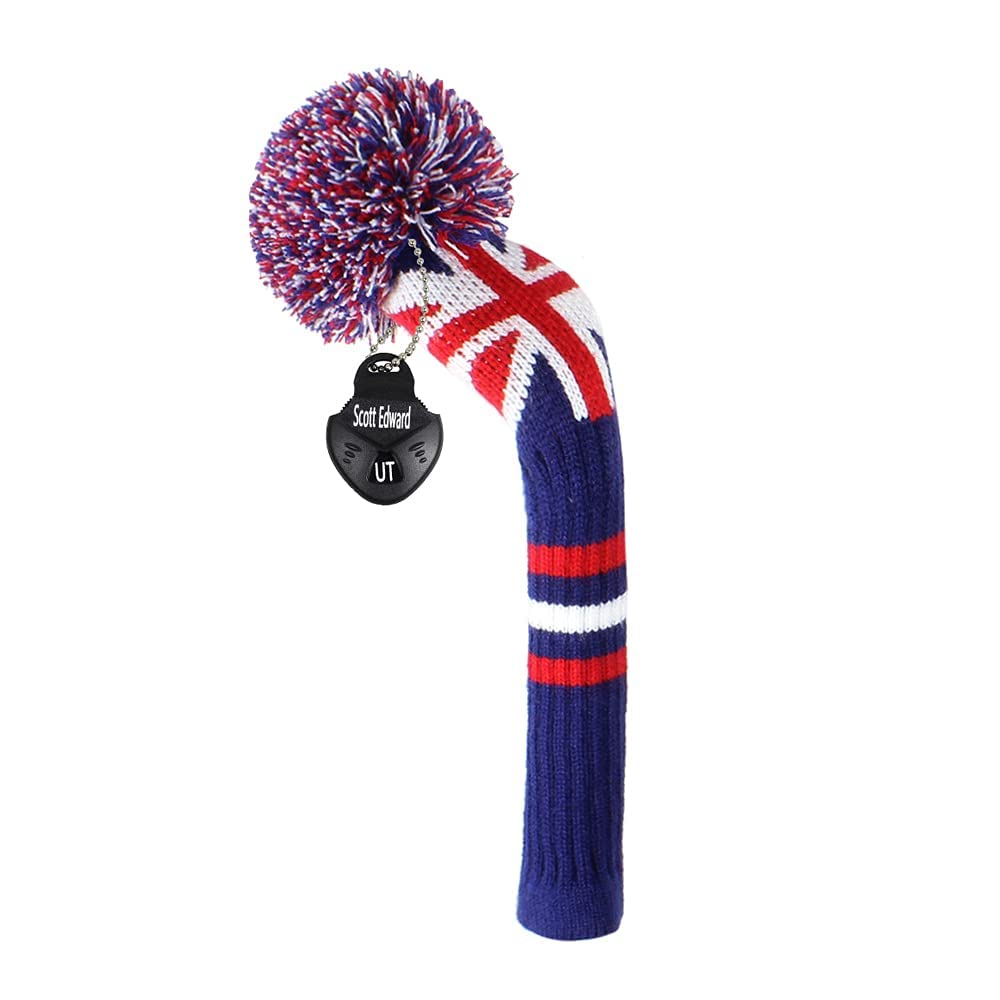 Knit Hybrid Golf Club Covers Fits Hybrids/UT Classical Fine Stripes with Long Neck Funny and Fresh Colors (UK Stripes)