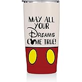 Magic Cartoon Mouse Inspired Straight Skinny 20 oz Tumbler Mouse Themed Gifts for Women Girls Friend Bestie Daughter Water Bottle Coffee Mug Insulated Tumblers Thermal Cup for Vacation Trip
