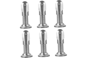 DIYEAH 6pcs Stainless Steel Toilet Partition Foot Brackets Restroom Hardware for Bathroom Stall Dividers