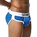 BRODDLE Mens Padded Briefs Removable Pad of Butt Lifter and Enlarge Package Pouch (US, Alpha, Medium, Regular, Regular, Blue)