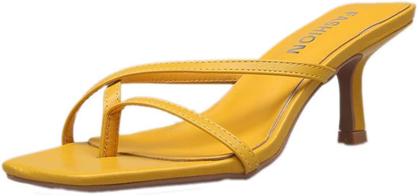 HTTEM Women's Kitten Heel Flip Flops Slip On Thong Sandals Stiletto Party Slippers