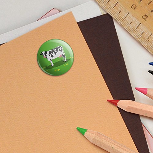 Dairy Cow In Field with Flowers 1.0" Puffy Bubble Dome Scrapbooking Crafting Sticker Set