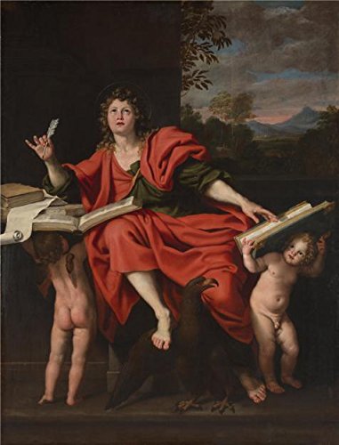Oil Painting 'Domenichino - Saint John The Evangelist,late 1620s' Printing On Perfect Effect Canvas , 16x21 Inch / 41x53 Cm ,the Best Dining Room Decoration And Home Artwork And Gifts Is This Imitations Art DecorativePrints On Canvas
