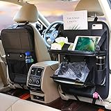 Car Backseat Organizer And Car Trash Can, Backseat Car Organizer, Protector Kick Mats Table Tray Foldable Dining Table with T