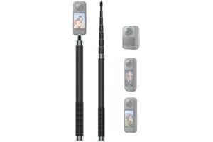 NEOSOU 2.6M/102-inch Invisible Selfie Stick, Carbon Fiber Long Pole Extension Rod for Insta360 X5 X4 X3 DJI Osmo 360 Nano, Li