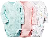 Carter's Baby Girls' 3 Pack Side Snap Bodysuits (Baby)
