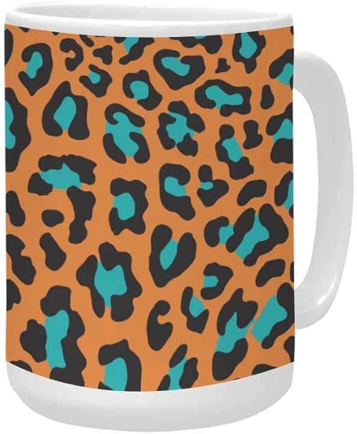 InterestPrint Funny Coffee Mug Wild Animal Leopard Print
