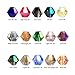 Chengmu 4mm 1500pcs Bicone Glass Beads for Jewelry Making Faceted Shape Multicolor AB Colour Crystal Spacer Beads Assortments Supplies for Bracelets Necklaces with Elastic Cord Storage Box