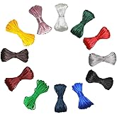 3.0 mm Nylon Satin Cord 12 Colors Thread Beading String Bracelet Beading String for Macrame Friendship Bracelets Chinese Knotting,Necklaces,Jewelry Making 120 Yards