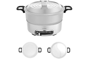 Joydeem 2 in 1 Electric Hot Pot, 3.5L Shabu Shabu Pot with Two Removable Pot, Ceramic Non-stick Coating, 1400W, JD-HG3706W